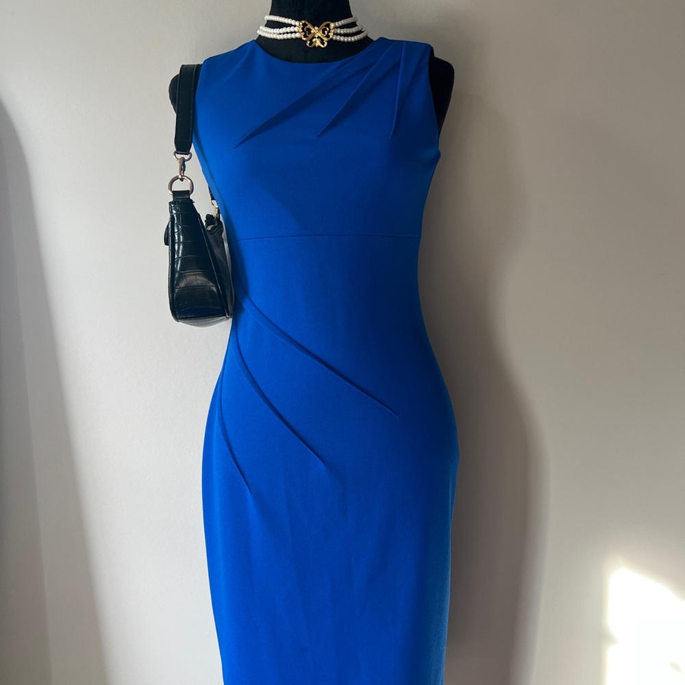 Calvin Klein Sleeveless Sheath Midi Dress